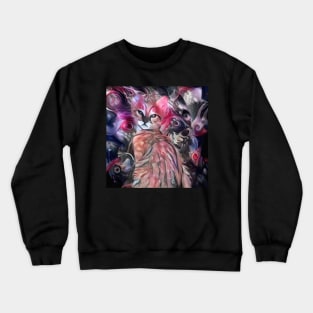 Abstract painting. Cute kitten Crewneck Sweatshirt